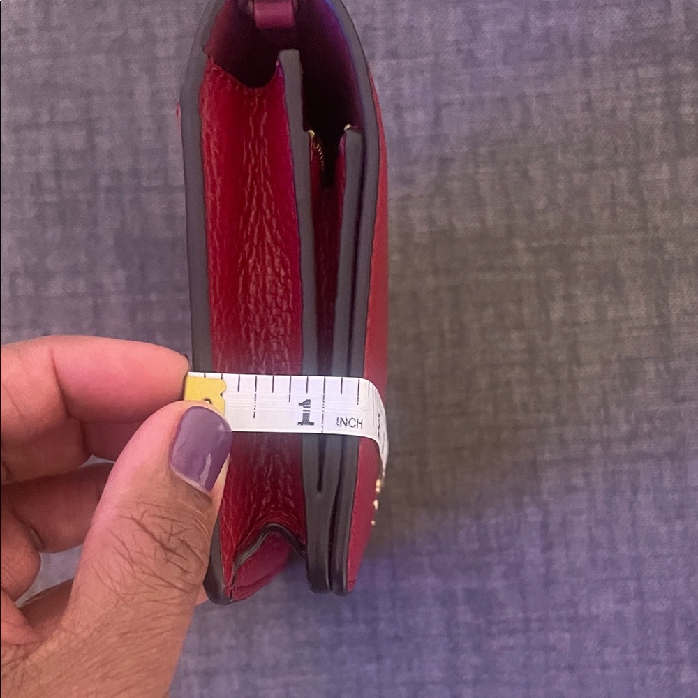 Coach Anna Red Pebble Leather Crossbody - Picture 15 of 15